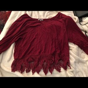 Maroon half sleeve shirt!